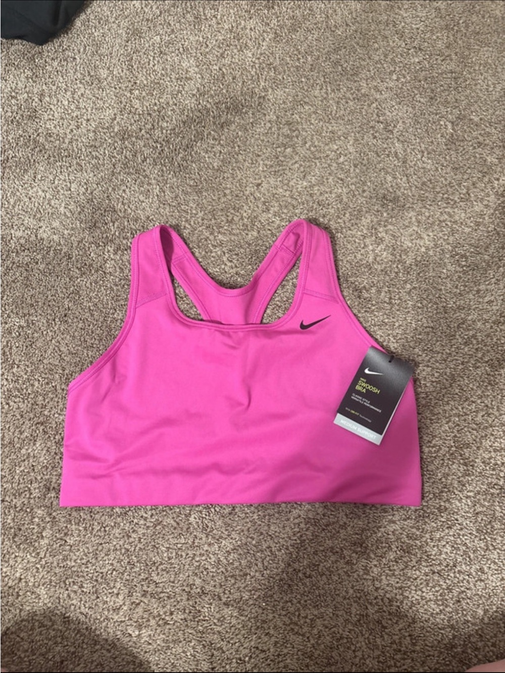 Nike Hot Pink Racerback Sports Bra Size XL Extra Large Brand New With Tags BNWT